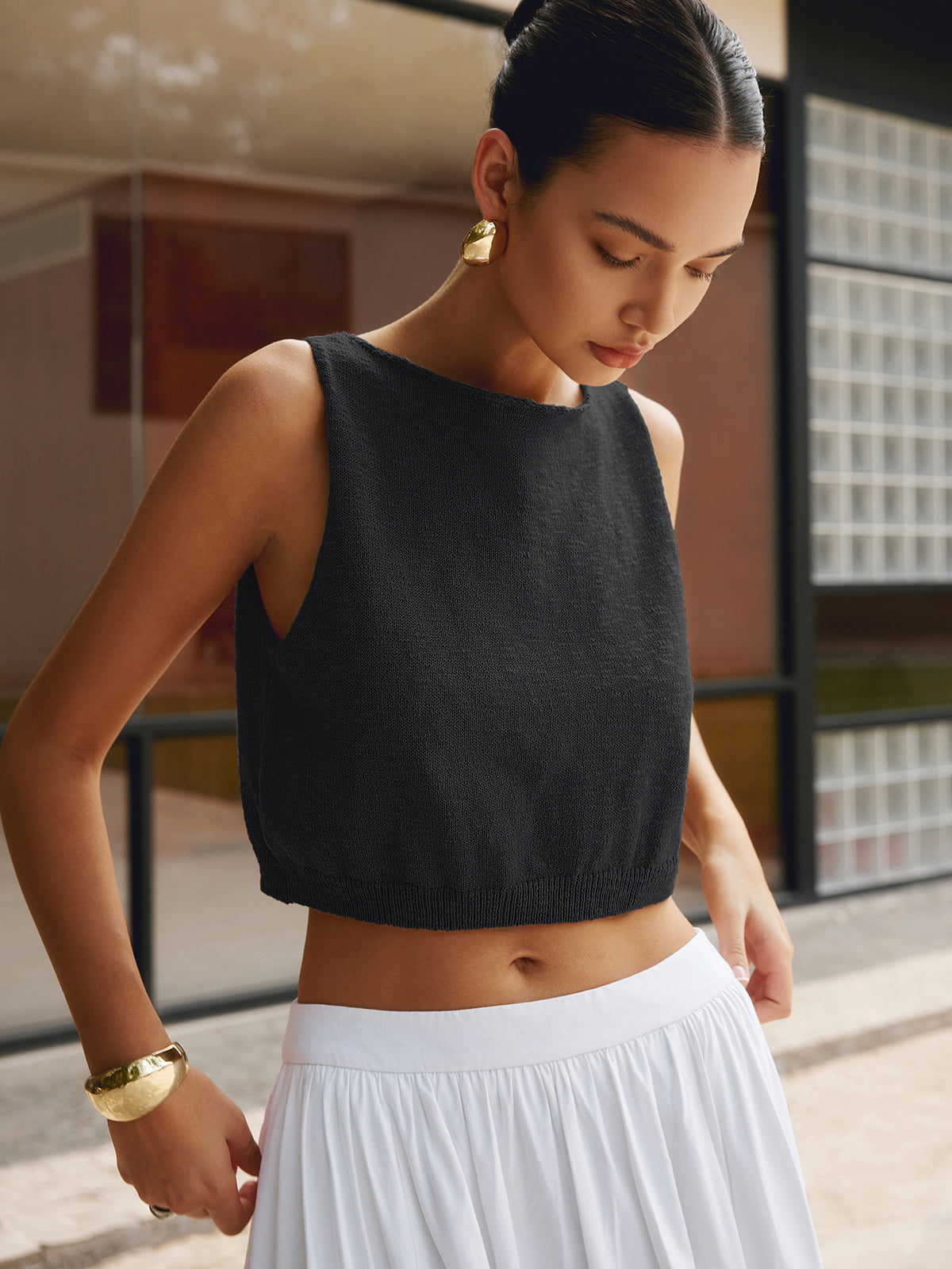 Cotton Blends Crop Top - Celestial Couture 