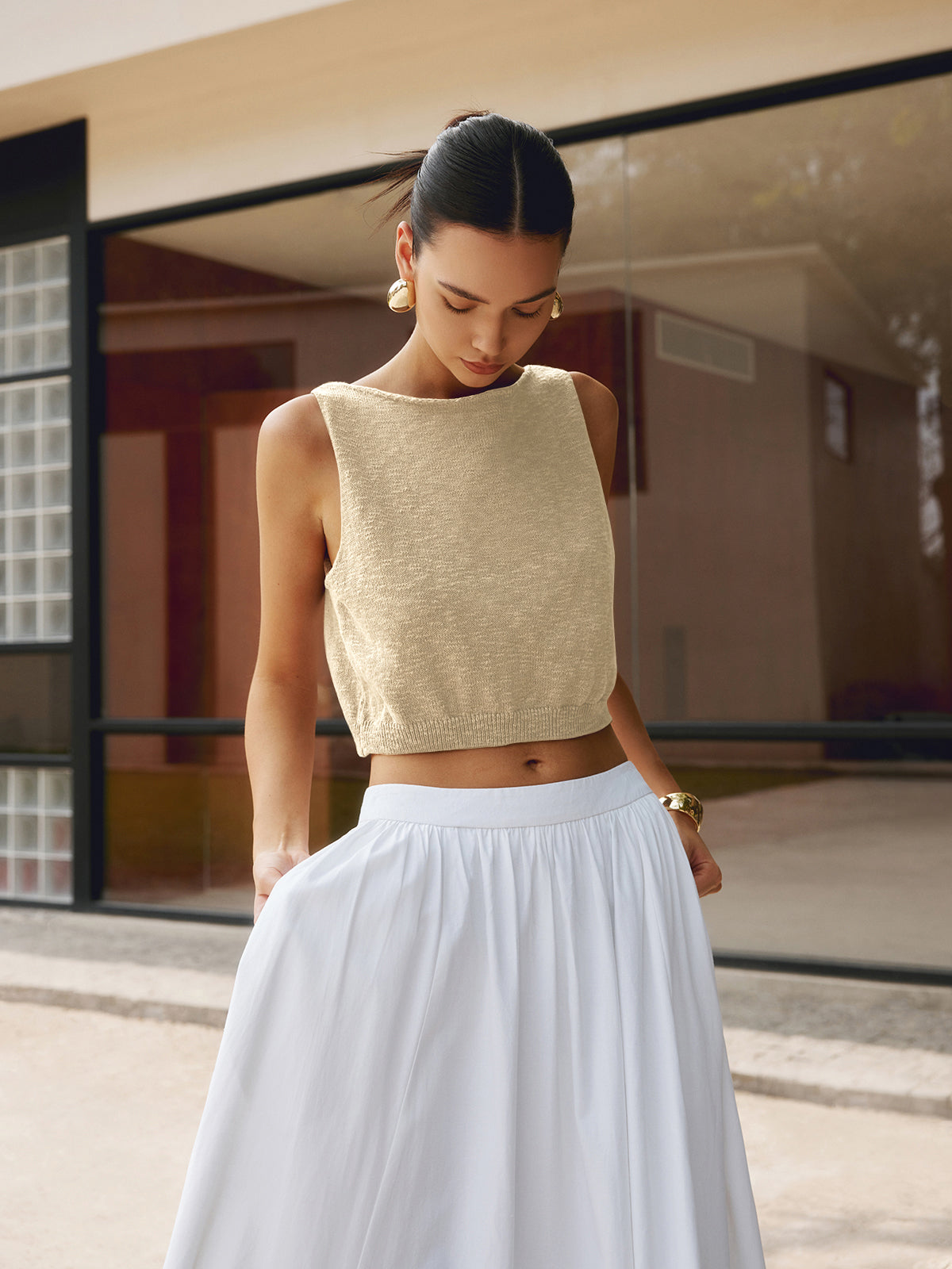 Cotton Blends Crop Top - Celestial Couture 