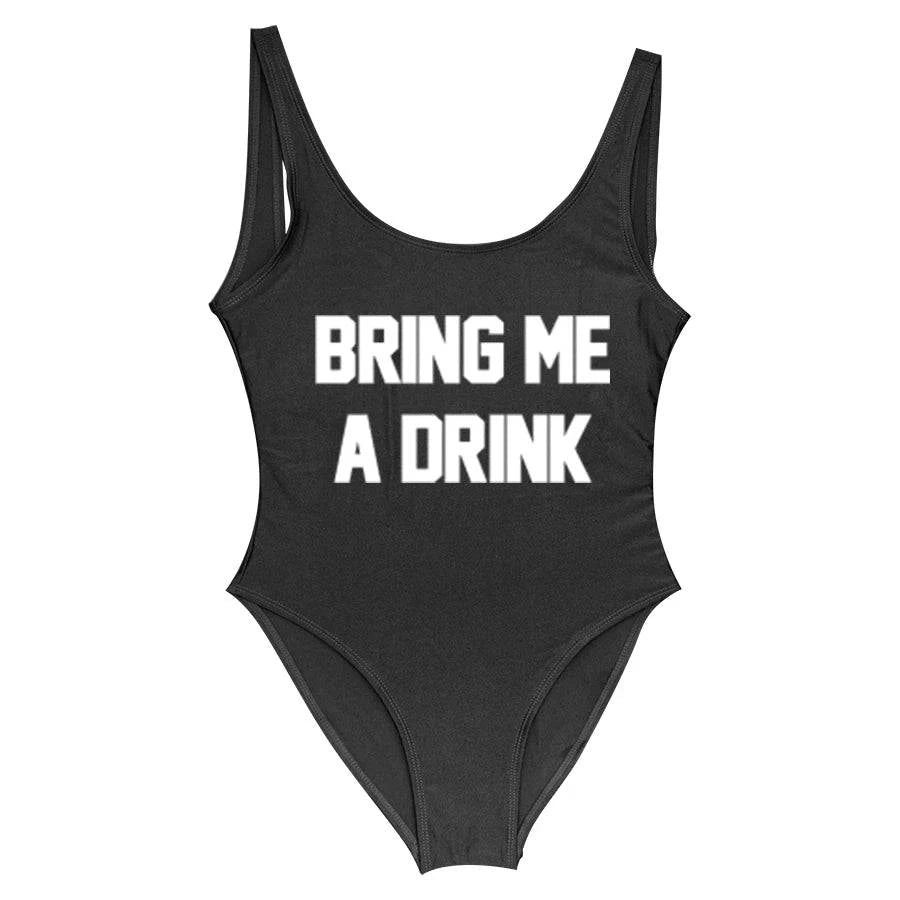 BRING ME A DRINK Party Chic Lined Swimsuit - Celestial Couture 