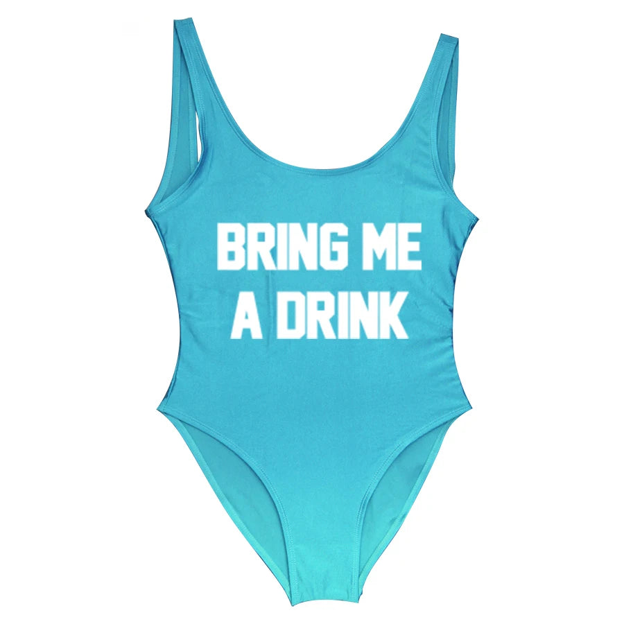 BRING ME A DRINK Party Chic Lined Swimsuit - Celestial Couture 