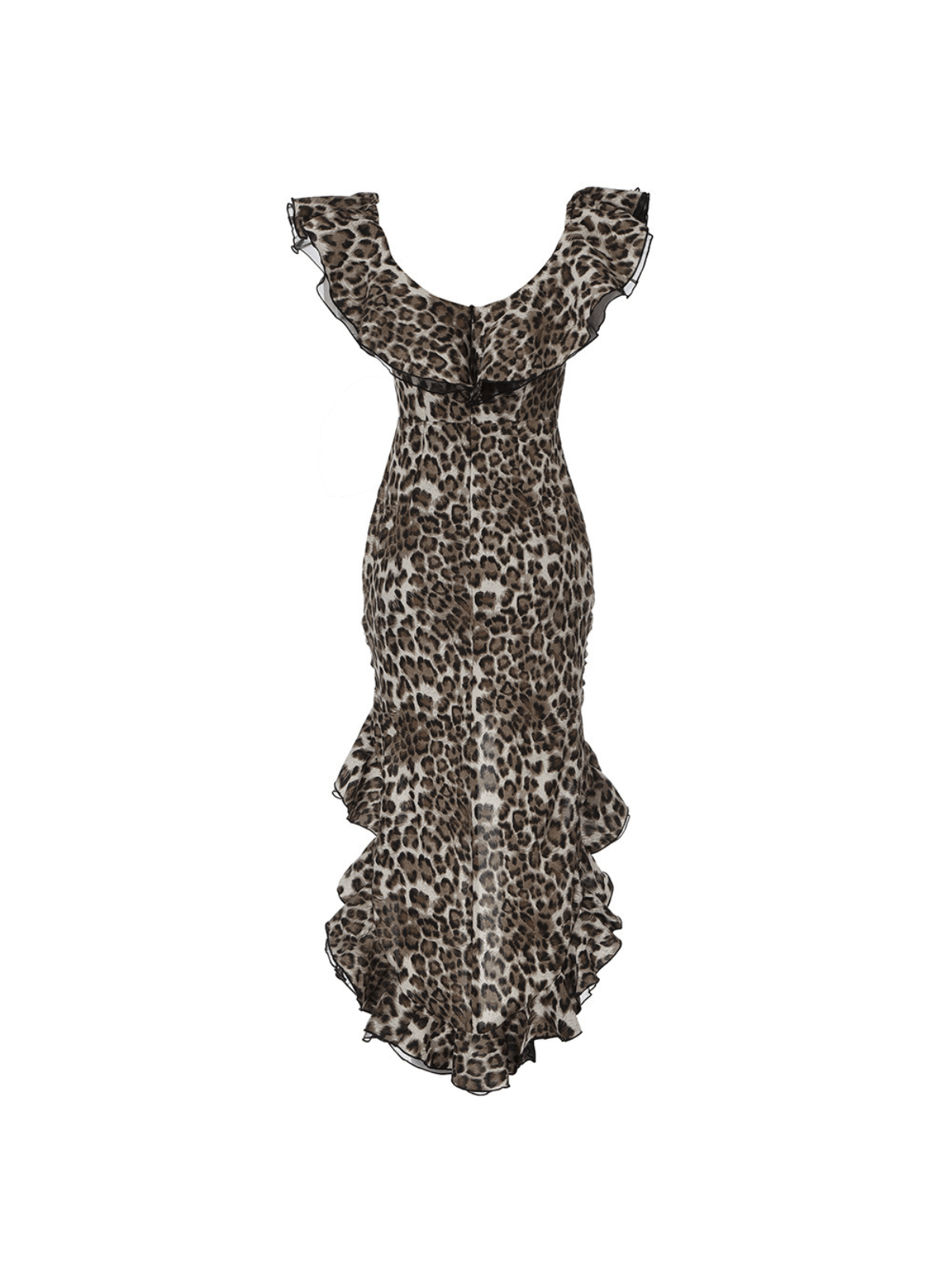 Chic Off-Shoulder Leopard Print Dress - Celestial Couture 